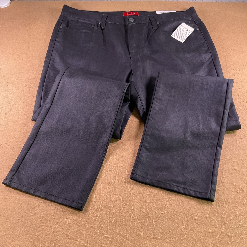 Guess Mens Del Mar Fit Slim Straight Jeans Black 38x32 XB3A09302U9 NWT